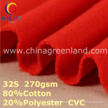Cvc хлопок полиэстер трикотажные ткани для текстильной спортивной одежды (GLLML384)
